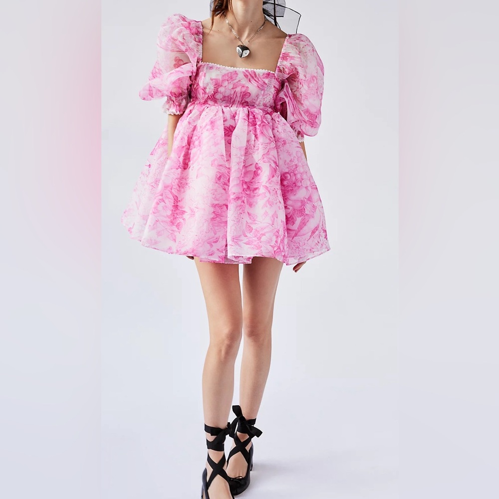 Selkie pink floral dress